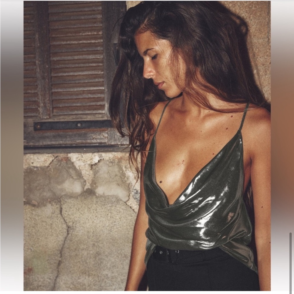 NWT Zara metallic camisole